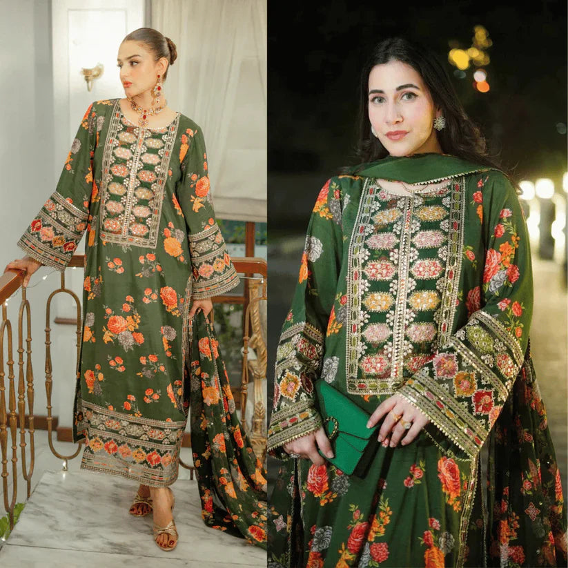 kareena - Heavy Embroidered Silk 3 Pc Suit