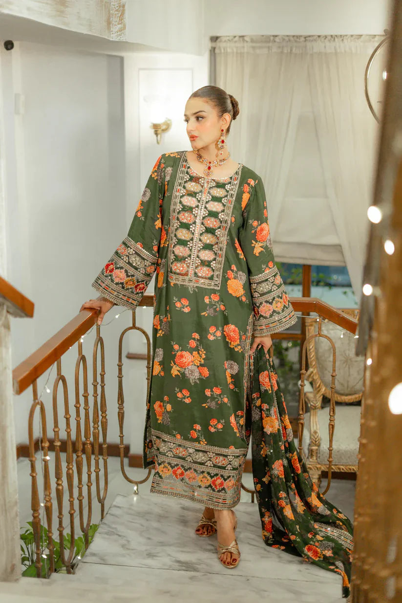 kareena - Heavy Embroidered Silk 3 Pc Suit