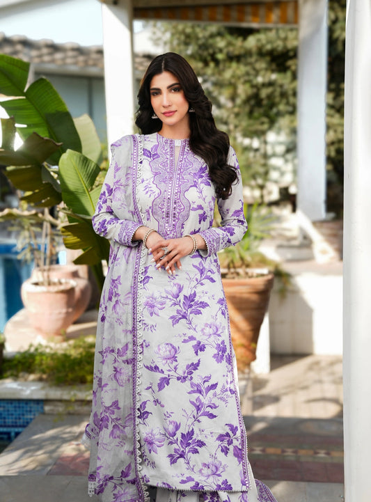 Embroidered 3pcs dress